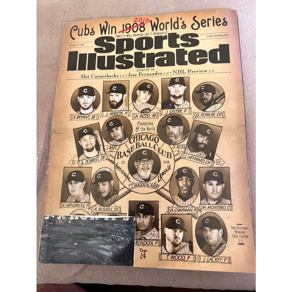 Sports Illustrated October 10 2016 Chicago cubs team cover 10/10/16